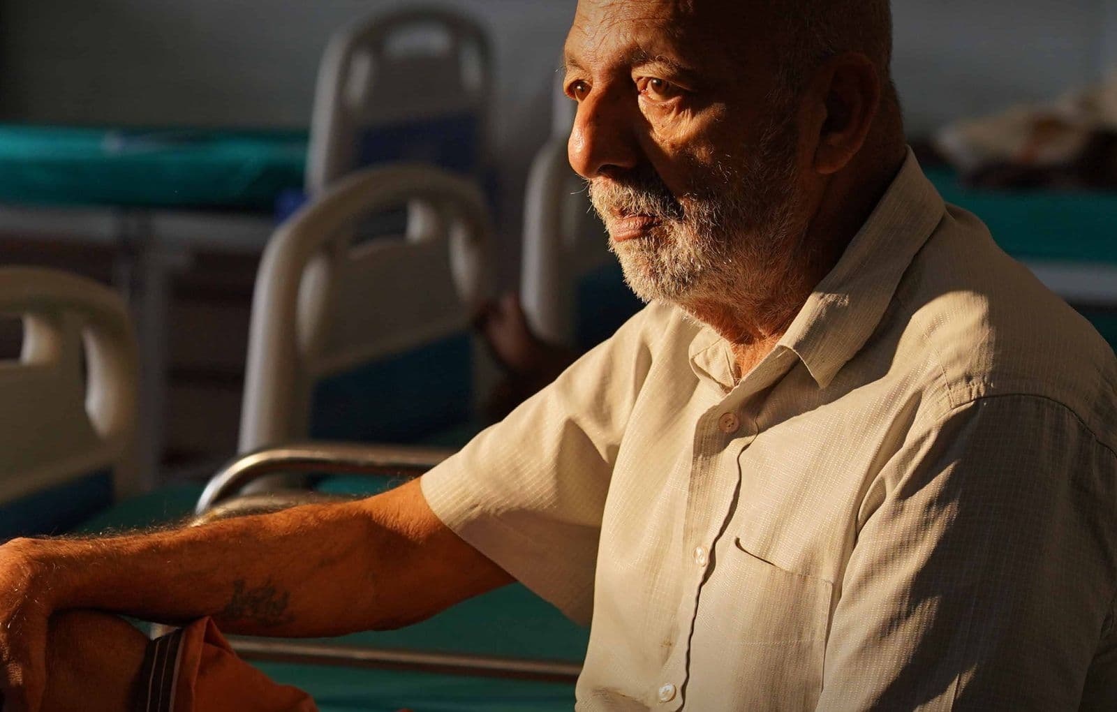 An elderly patient at Thanal